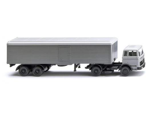Wiking MB 1620 Semitrailer Box Truck Silver Grey 1963-67 WK055604 HO Gauge