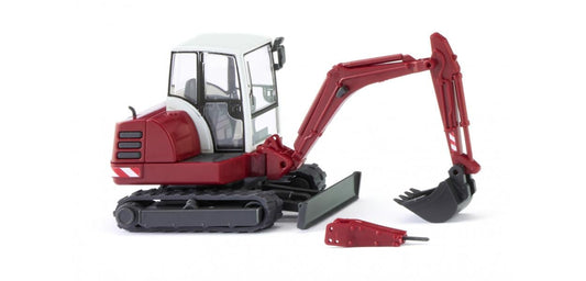Wiking HR18 Mini Excavator Purple Red 65808 HO Gauge