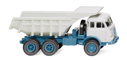 Wiking 067048 Henschel HS 3-180 Tipper Trailer Light Blue/White HO