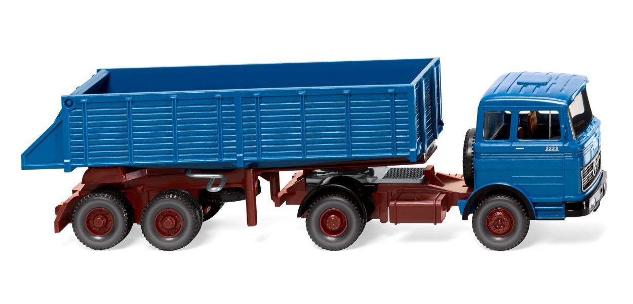 Wiking MB Rear Tipper Semi-Truck Blue 1968-71 WK067709 HO Gauge