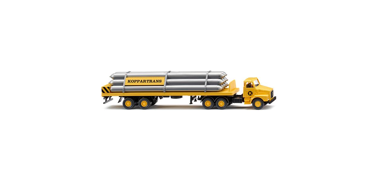 Wiking Volvo N12 Koppartrans Gas Transport Semitrailer 1973-85 HO Gauge WK078701
