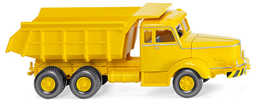 Wiking 086635 Krupp Titan Tipper Trailer Yellow HO