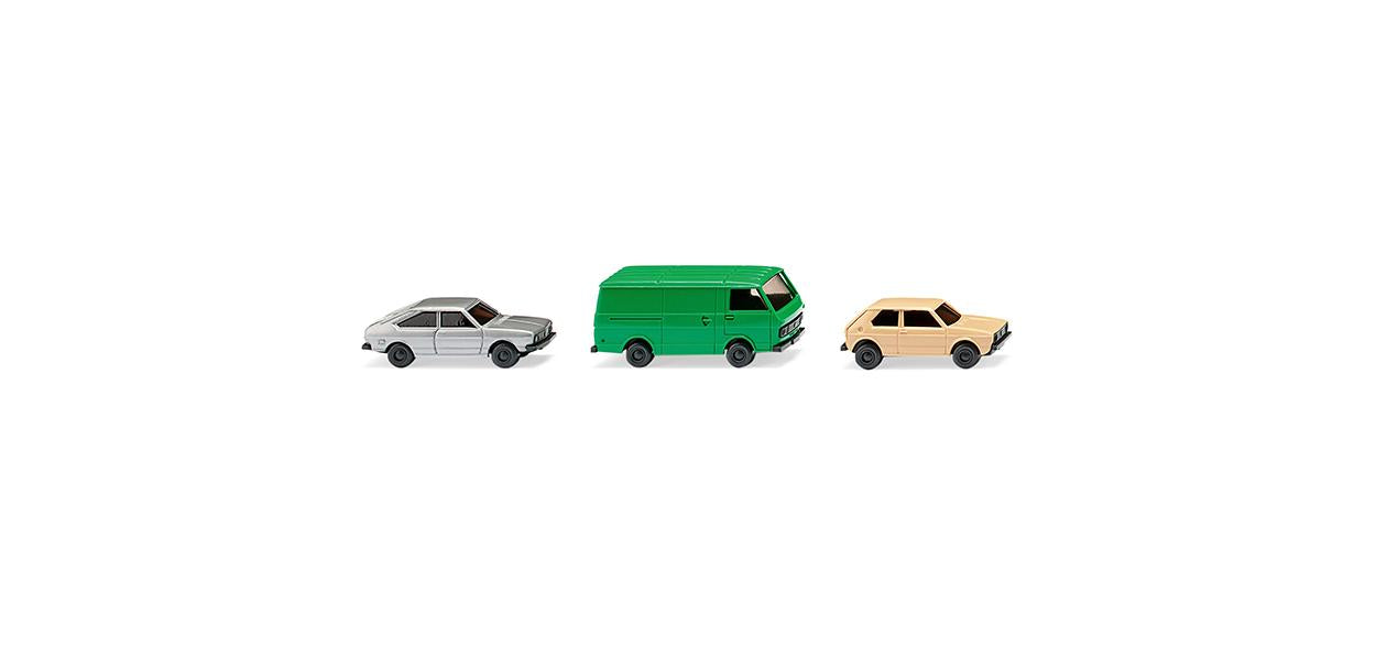 Wiking Cars (2) & Box Van Set 1973-77 N Gauge WK091504
