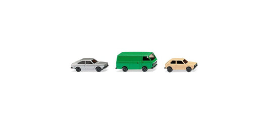 Wiking Cars (2) & Box Van Set 1973-77 N Gauge WK091504