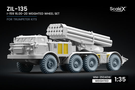 ScaleX ZIL-135 I-159 Weighted Wheel Set For Trumpeter 1:35 Model Kits