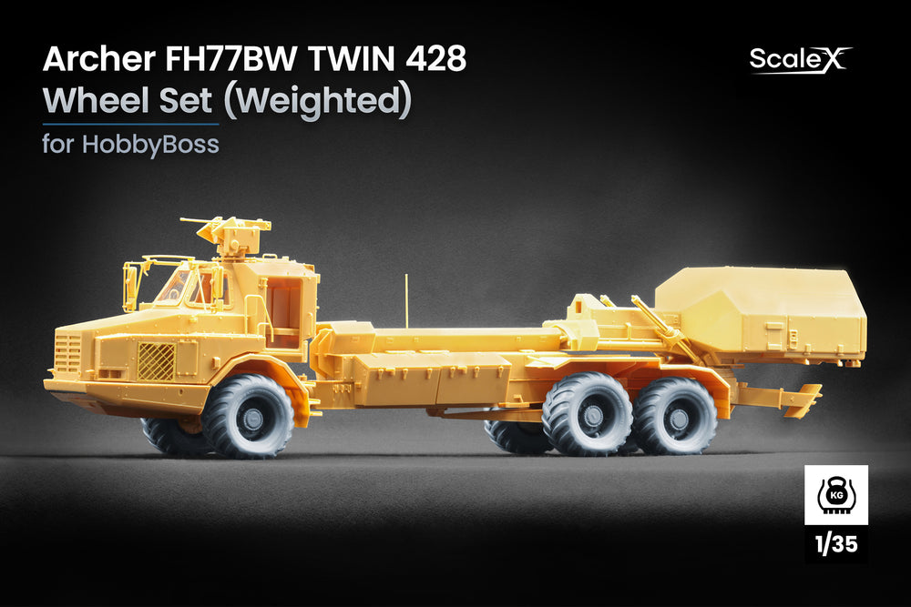 ScaleX Archer FH77BW TWIN 428 Weighted Wheel Set For Hobby Boss 1:35 Model Kits