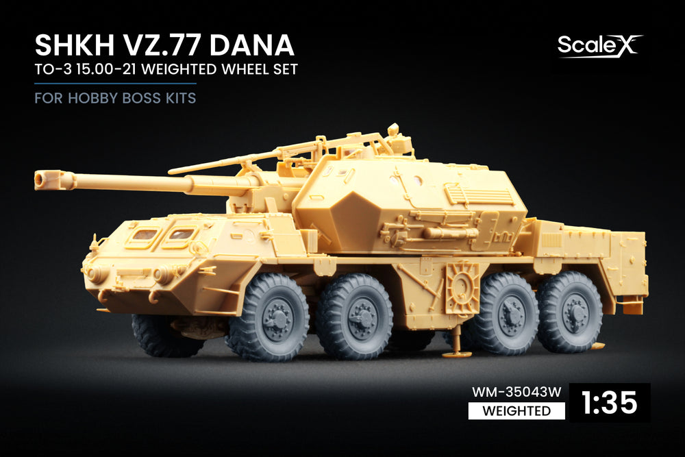 ScaleX ShKH vz.77 DANA TO-3 15.00-21 Ordinary Wheel Set for Hobby Boss 1:35