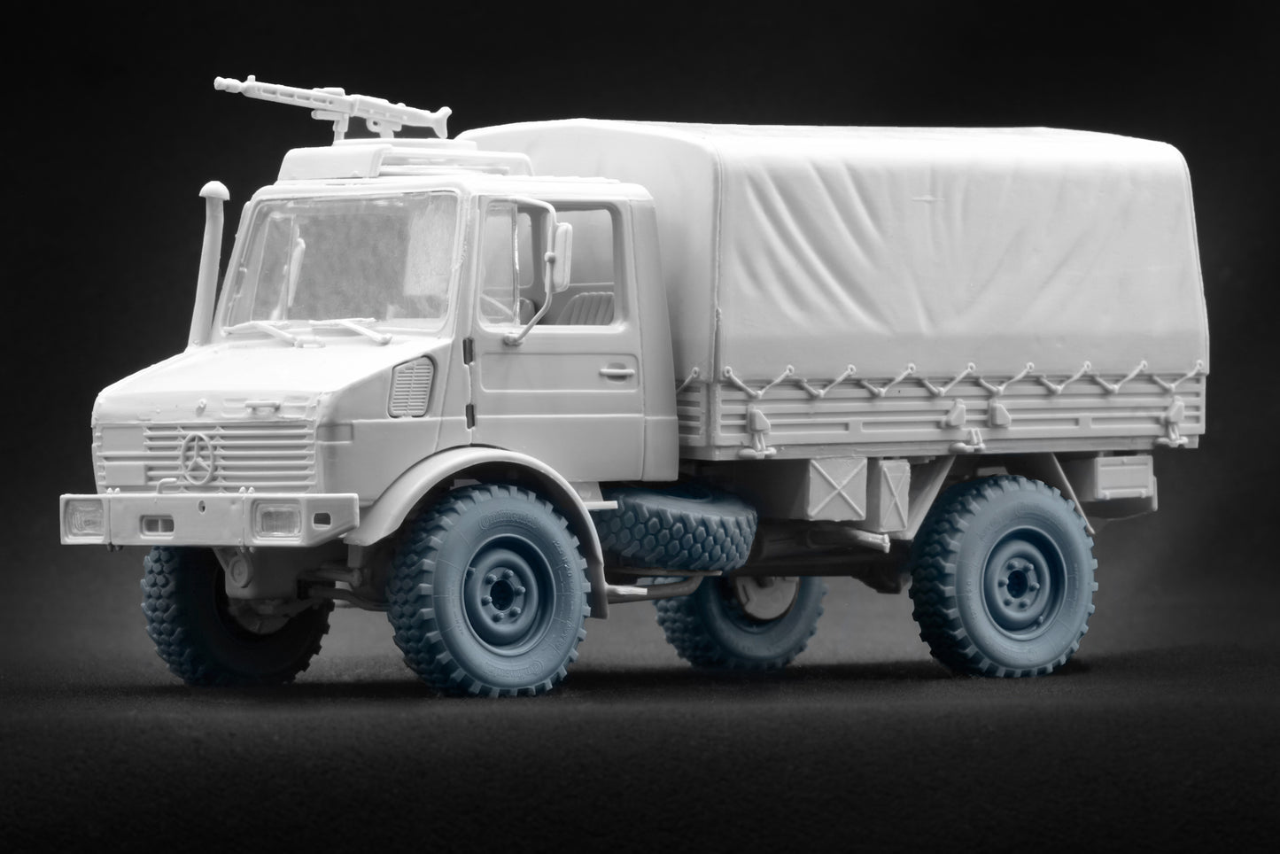 ScaleX Unimog U1300L MPT 80 Weighted Wheel Set For Revell 1:35 Model Kits
