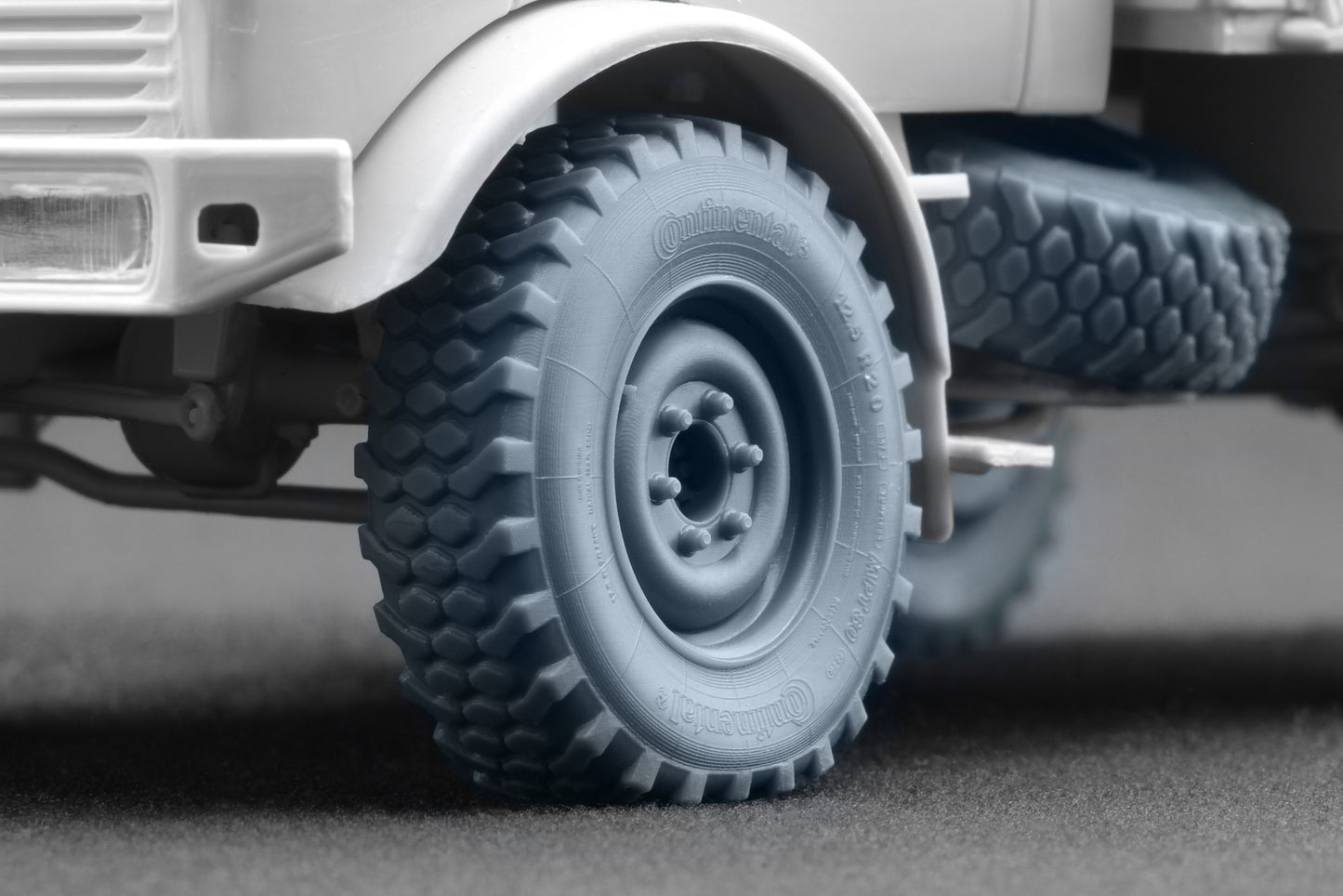 ScaleX Unimog U1300L MPT 80 Weighted Wheel Set For Revell 1:35 Model Kits