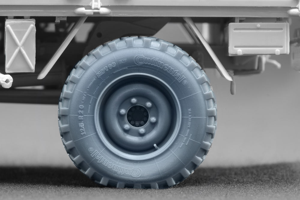 ScaleX Unimog U1300L MPT 80 Weighted Wheel Set For Revell 1:35 Model Kits