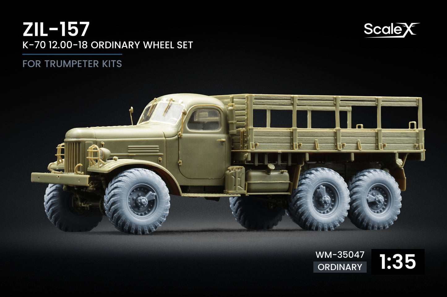 ScaleX ZIL-157 K-70 Ordinary Wheel Set For Trumpeter 1:35 Model Kits