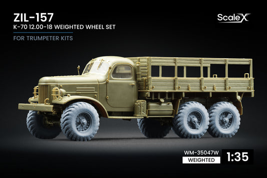ScaleX ZIL-157 K-70 Weighted Wheel Set For Trumpeter 1:35 Model Kits