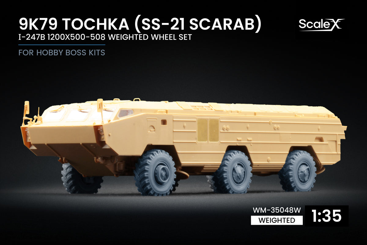 ScaleX 9K79 Tochka SS-21 Scarab І-247B Weighted WheelSet 1:35 ModelKit WM-35048W