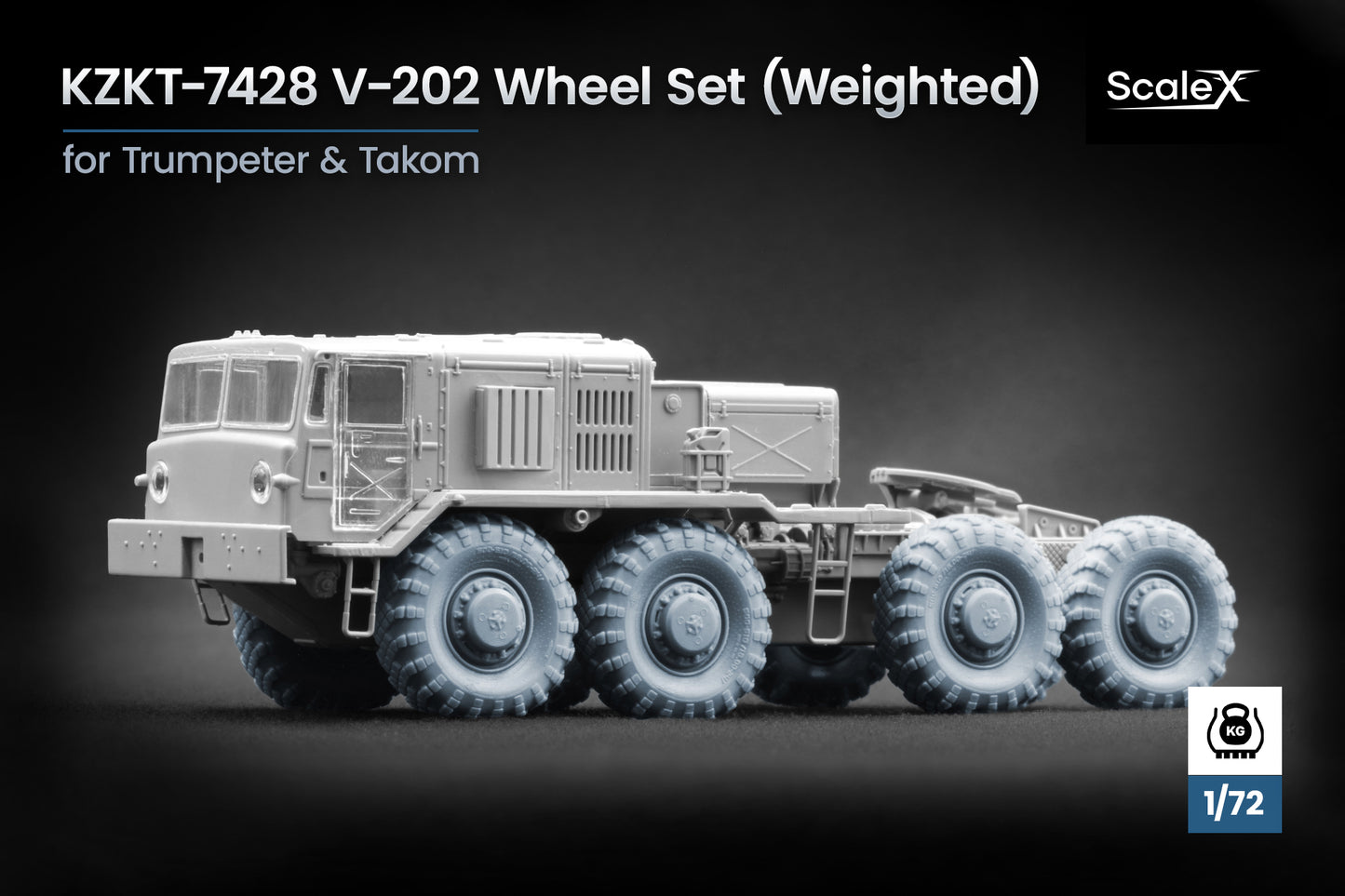 ScaleX KZKT-7428 V-202 Weighted Wheel Set For Trumpeter Takom 1:72 Model Kits