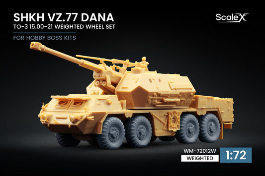 ScaleX ShKH vz.77 DANA TO-3 15.00-21 Weighted Wheel Set for Hobby Boss 1:72