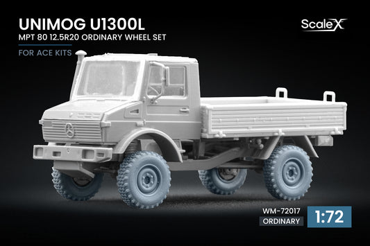 ScaleX Unimog U1300L MPT 80 Ordinary Wheel Set For Ace 1:72 Model Kits