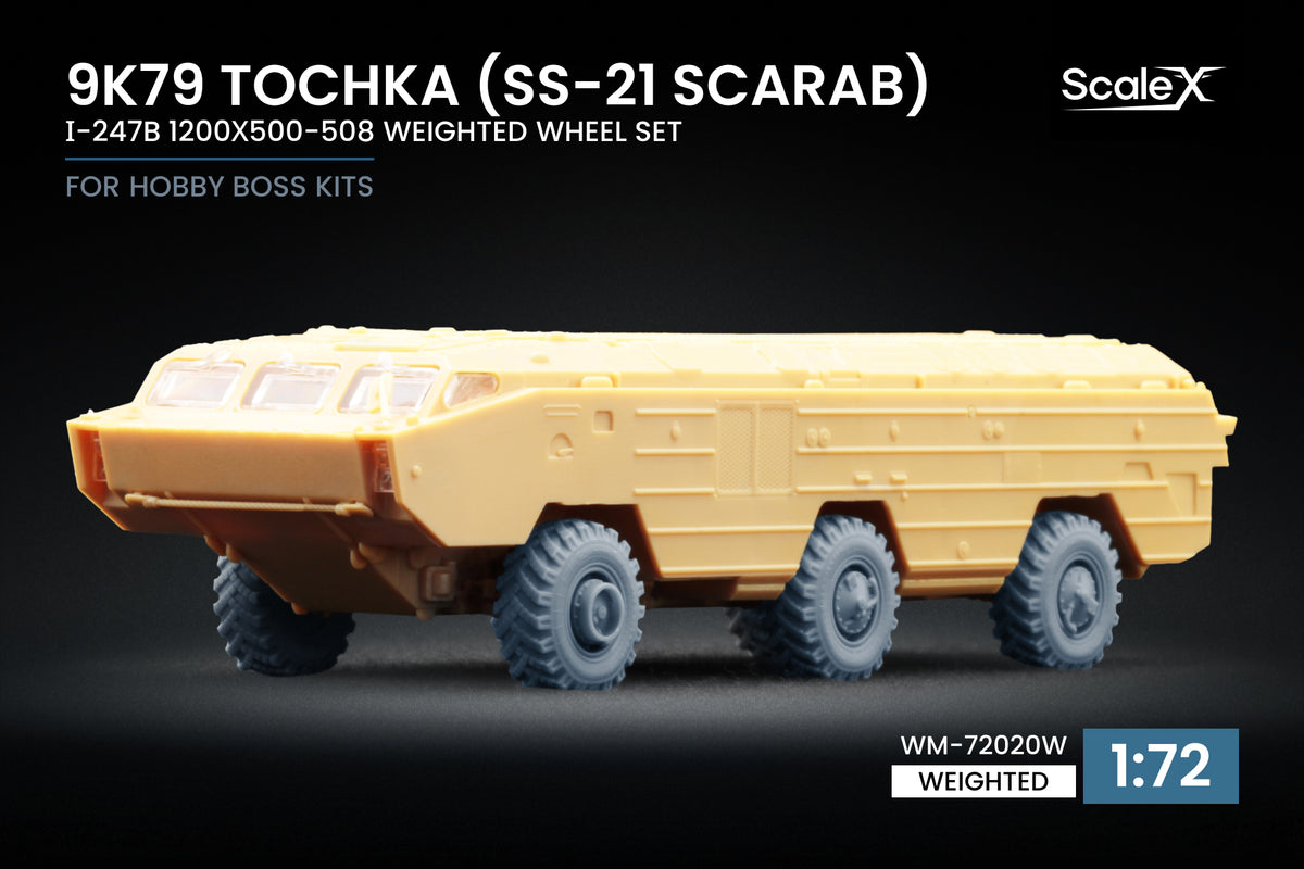 ScaleX 9K79 Tochka SS-21 Scarab І-247B Weighted WheelSet 1:72 ModelKit WM-72020W