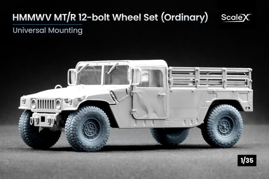 ScaleX HMMWV MT/R 12-bolt Ordinary Wheel Set For ICM 1:35 Model Kits