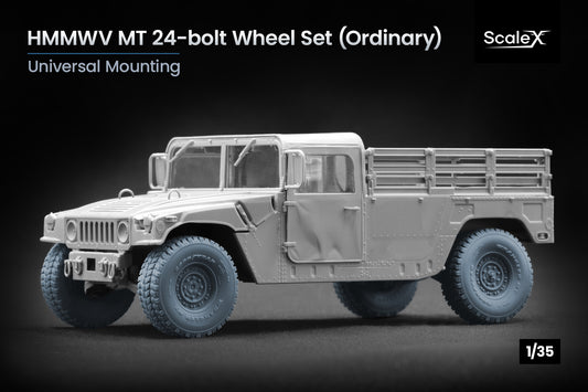 ScaleX HMMWV MT 24-bolt Ordinary Wheel Set For ICM Academy 1:35 Model Kits