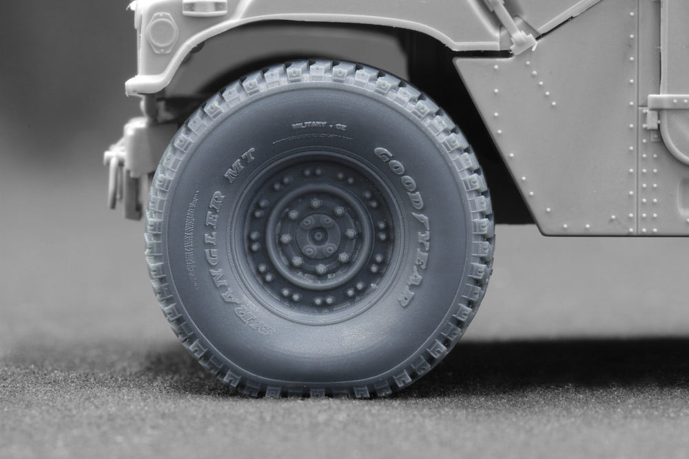 ScaleX HMMWV MT 24-bolt Weighted Wheel Set For ICM Academy 1:35 Model Kits