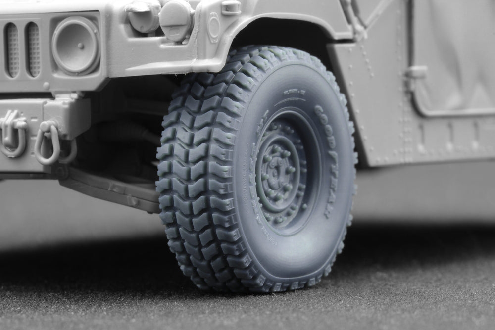 ScaleX HMMWV MT 24-bolt Weighted Wheel Set For ICM Academy 1:35 Model Kits