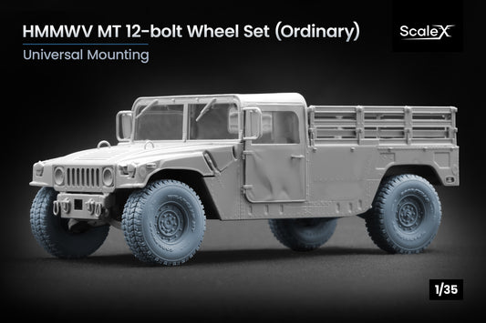 ScaleX HMMWV MT 12-bolt Ordinary Wheel Set For ICM Academy 1:35 Model Kits