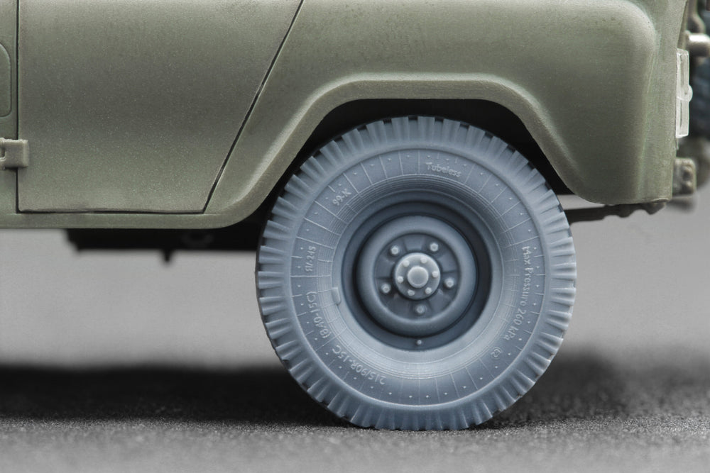 ScaleX UAZ 469 Weighted Wheel Set For Trumpeter 1:35 Model Kits