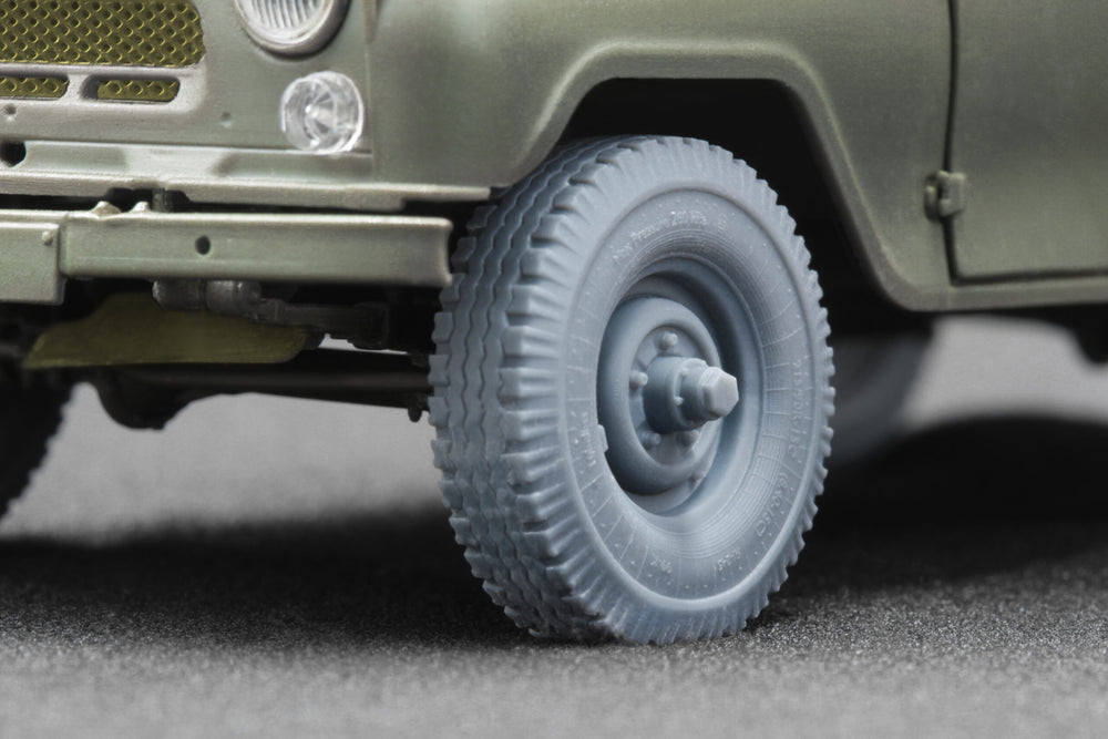 ScaleX UAZ 469 Weighted Wheel Set For Trumpeter 1:35 Model Kits