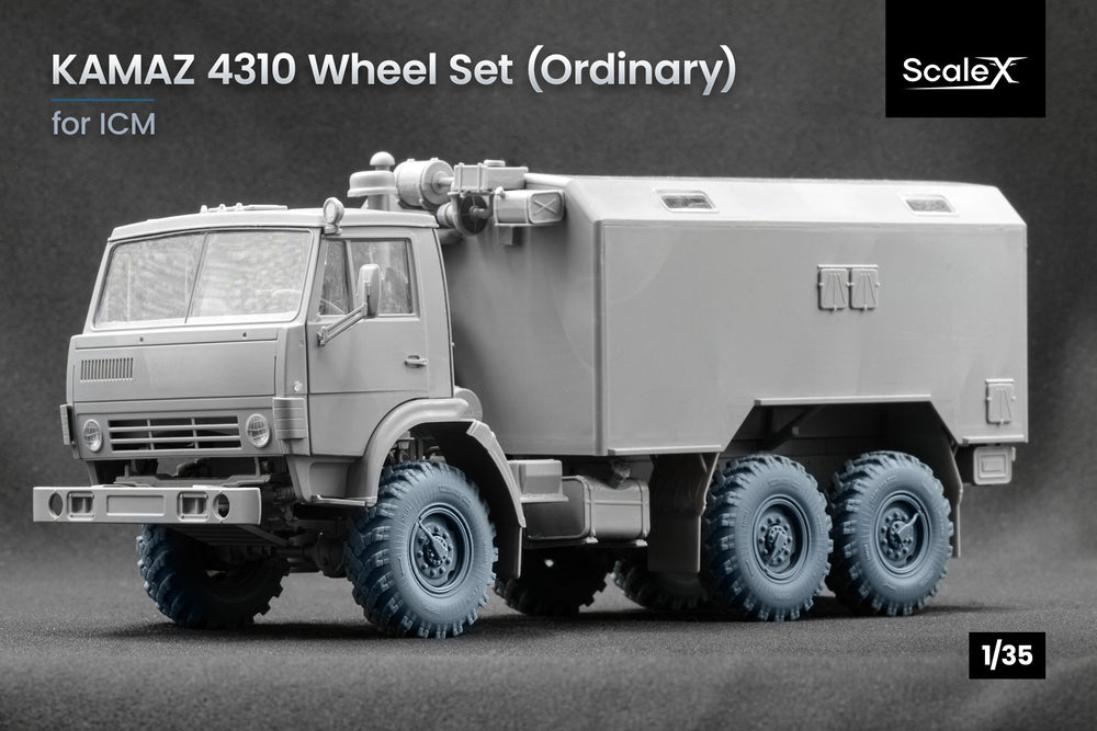 ScaleX Kamaz 4310 Ordinary Wheel Set For ICM 1:35 Model Kits