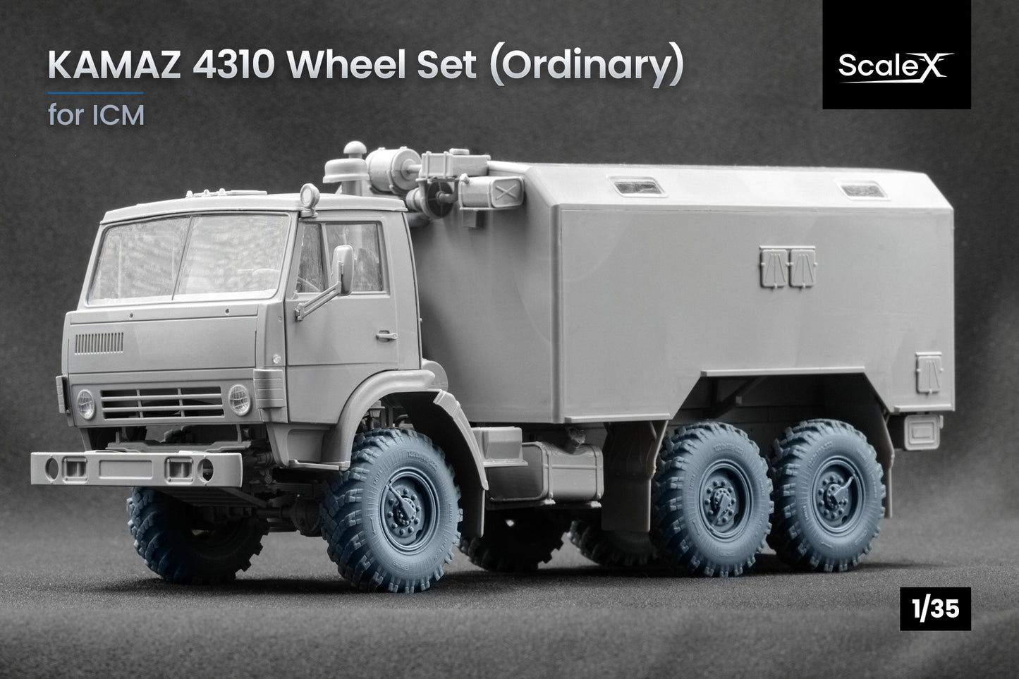 ScaleX Kamaz 4310 Ordinary Wheel Set For ICM 1:35 Model Kits