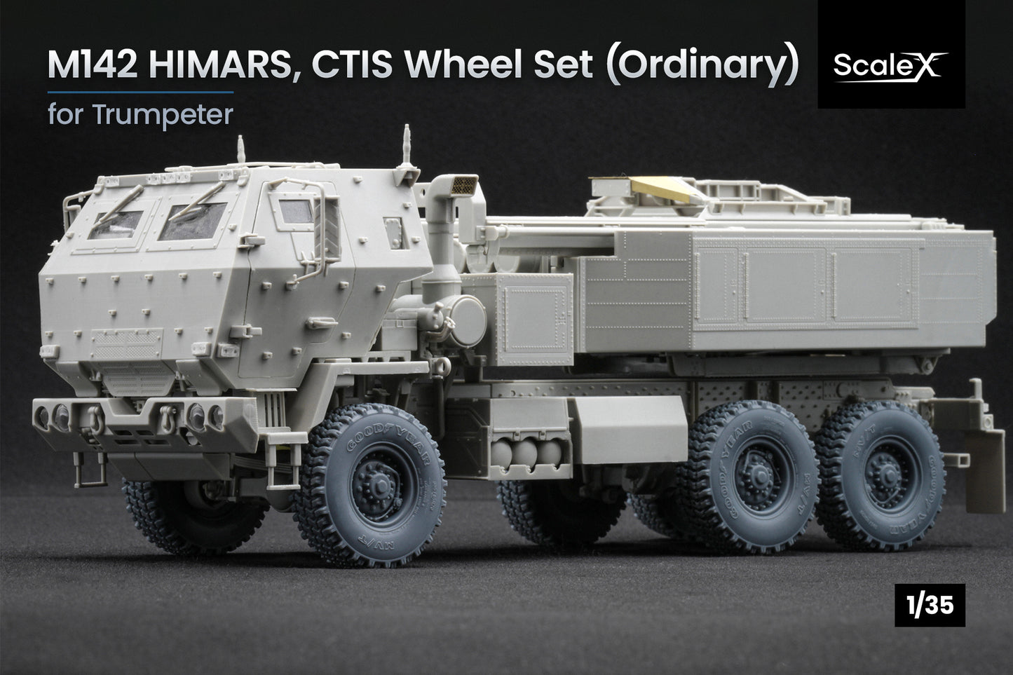 ScaleX HIMARS V2 Ordinary Wheel Set For Trumpeter 1:35 Model Kits