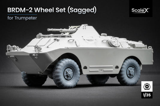 ScaleX BRDM 2 Weighted Wheel Set For Trumpeter 1:35 Model Kits