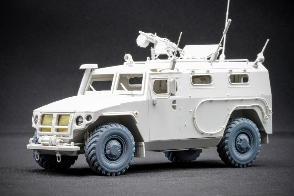 ScaleX GAZ Tiger V2 (with shield) Ordinary Wheel Set For Meng 1:35 Model Kits