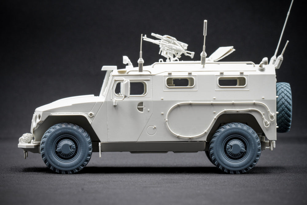 ScaleX GAZ Tiger V2 (with shield) Ordinary Wheel Set For Meng 1:35 Model Kits