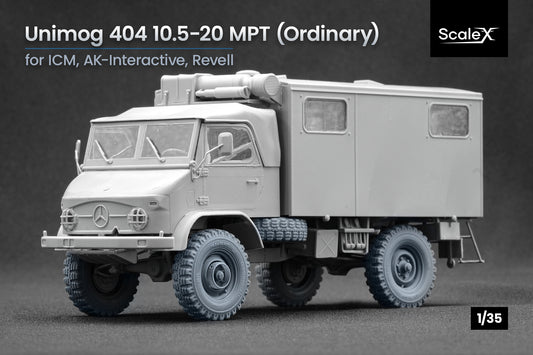 ScaleX Unimog 404 10.5-20 MPT Ordinary Wheel Set For ICM, AK Revell 1:35 Model Kits