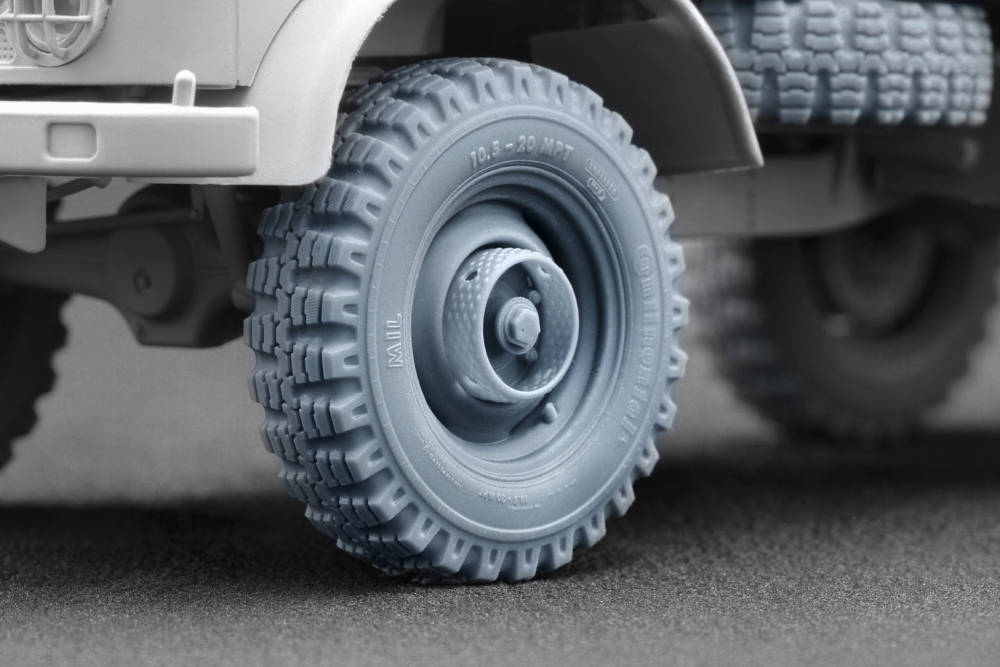 ScaleX Unimog 404 10.5-20 MPT Ordinary Wheel Set For ICM, AK Revell 1:35 Model Kits