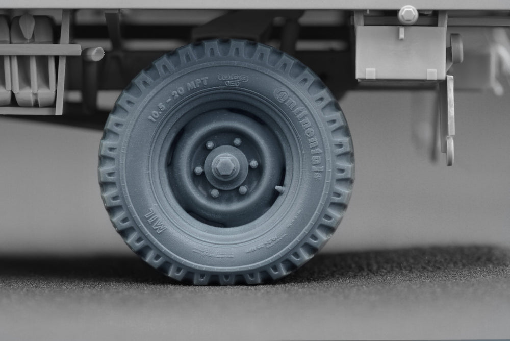 ScaleX Unimog 404 10.5-20 MPT Weighted Wheel Set For ICM, AK Revell 1:35 Model Kits