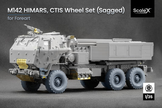 ScaleX HIMARS CTIS Weighted Wheel Set For Foreart 1:35 Model Kits