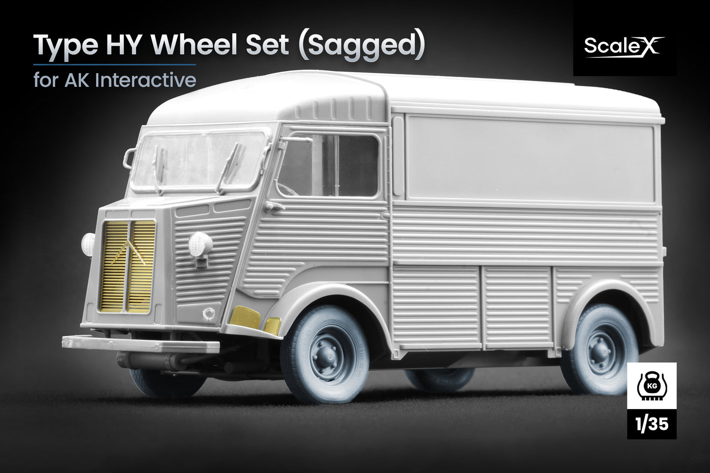 ScaleX Type HY Type Weighted Wheel Set For AK 1:35 Model Kits
