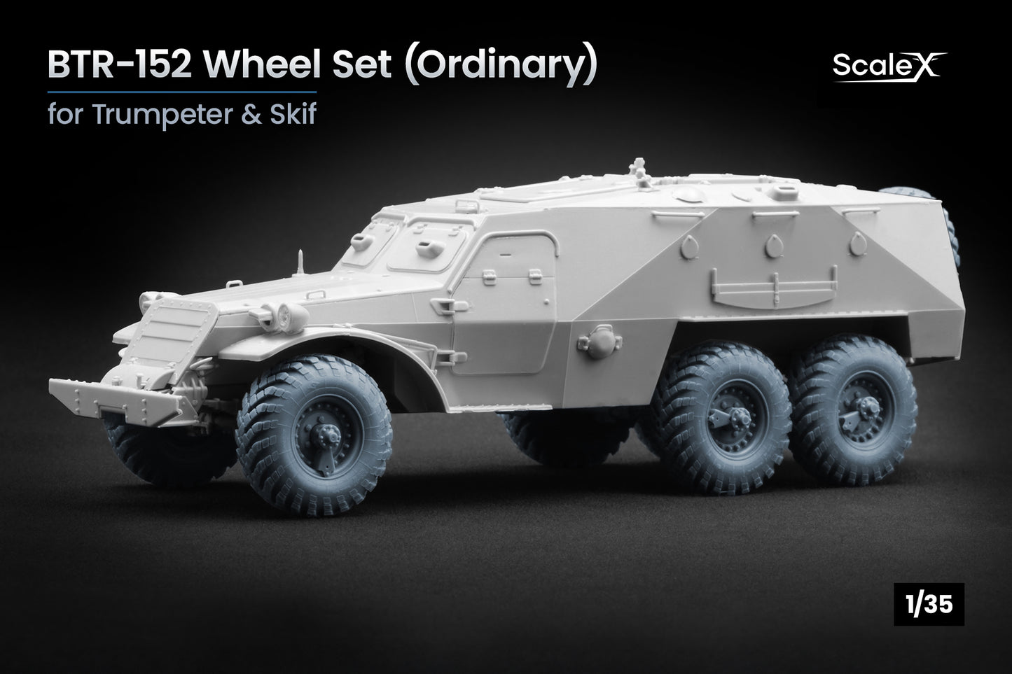 ScaleX BTR-152 Ordinary Wheel Set For Trumpeter 1:35 Model Kits