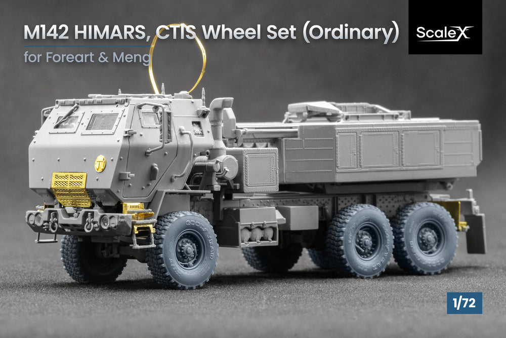 ScaleX HIMARS CTIS Ordinary Wheel Set For Meng Foreart 1:72 Model Kits