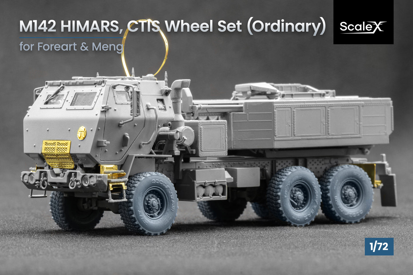 ScaleX HIMARS CTIS Ordinary Wheel Set For Meng Foreart 1:72 Model Kits