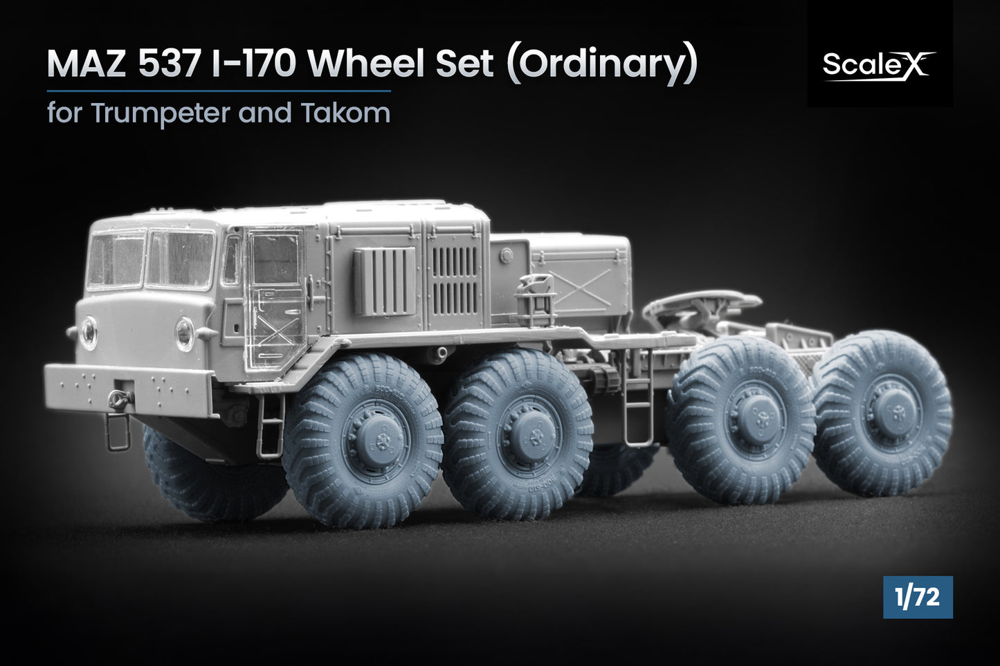 ScaleX MAZ 537 I-170 Ordinary Wheel Set For Trumpeter Takom 1:72 Model Kits