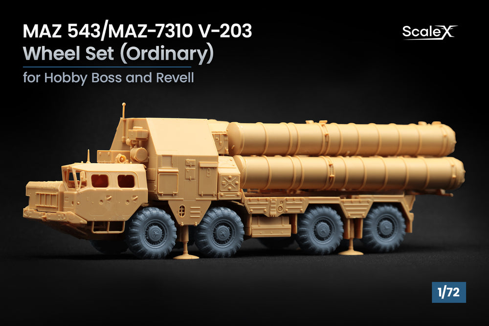 ScaleX MAZ 543/MAZ-7310 V-203 Ordinary Wheel Set For Hobby Boss Revell 1:72 Model Kits