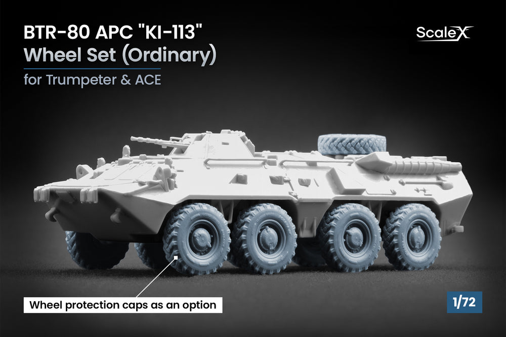 ScaleX BTR-80 APC "KI-113" Ordinary Wheel Set For Trumpeter ACE 1:72 Model Kits