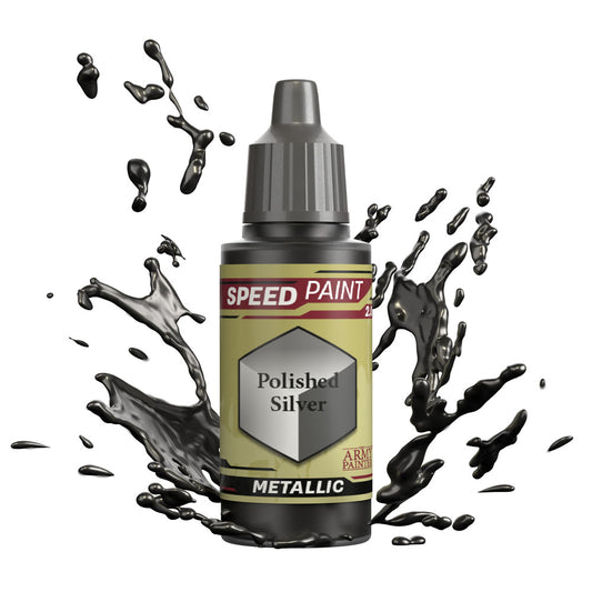 The Army Painter Speedpaint: Polished Silver 18ml Acrylic Paint WP2071