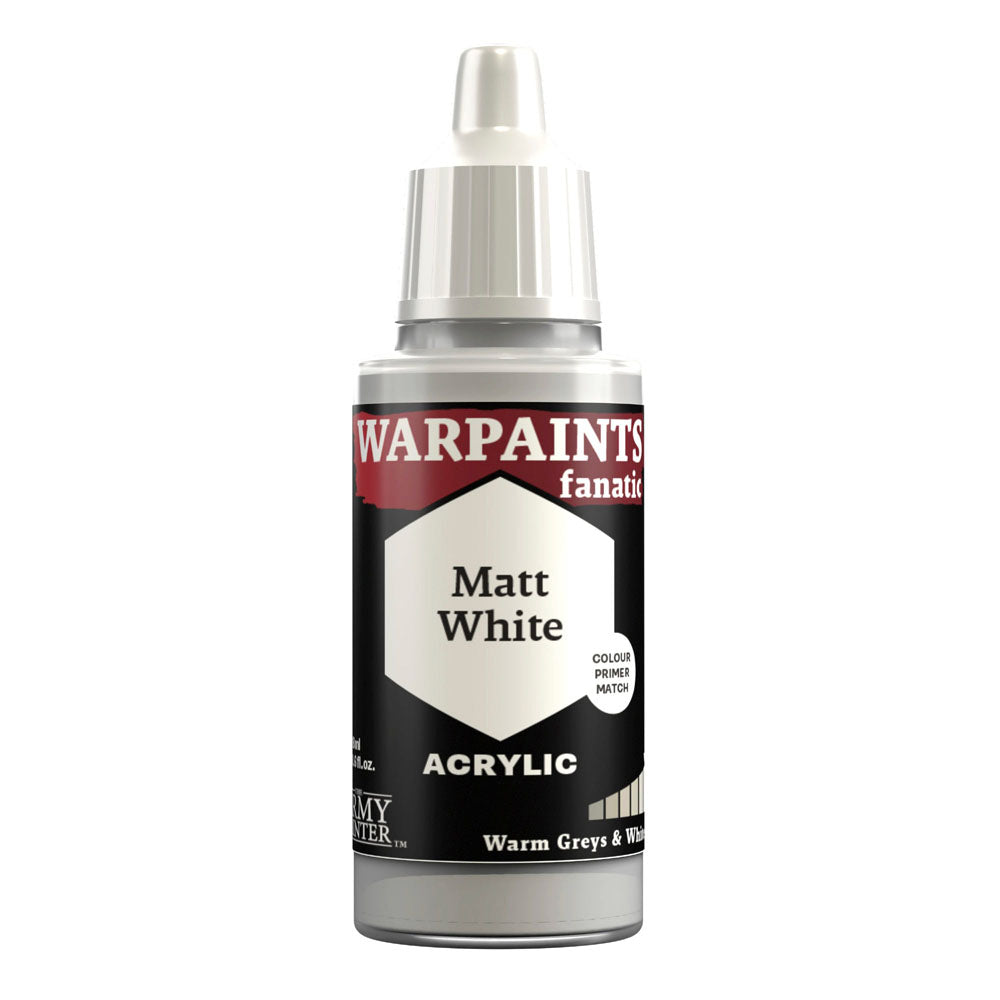 The Army Painter Warpaints Fanatic: Matt White 18ml Acrylic Paint WP3012P