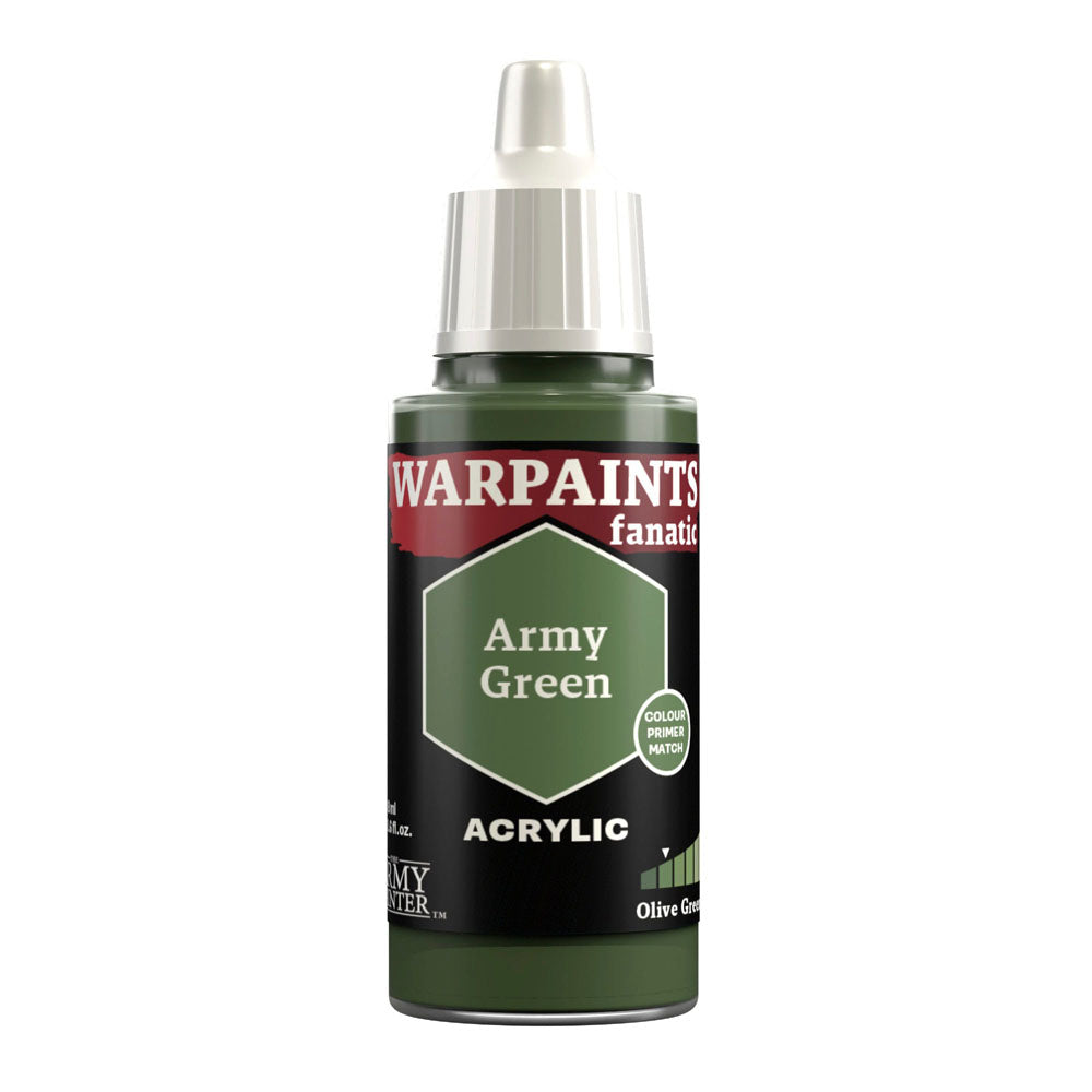 The Army Painter Warpaints Fanatic: Army Green 18ml Acrylic Paint WP3068P