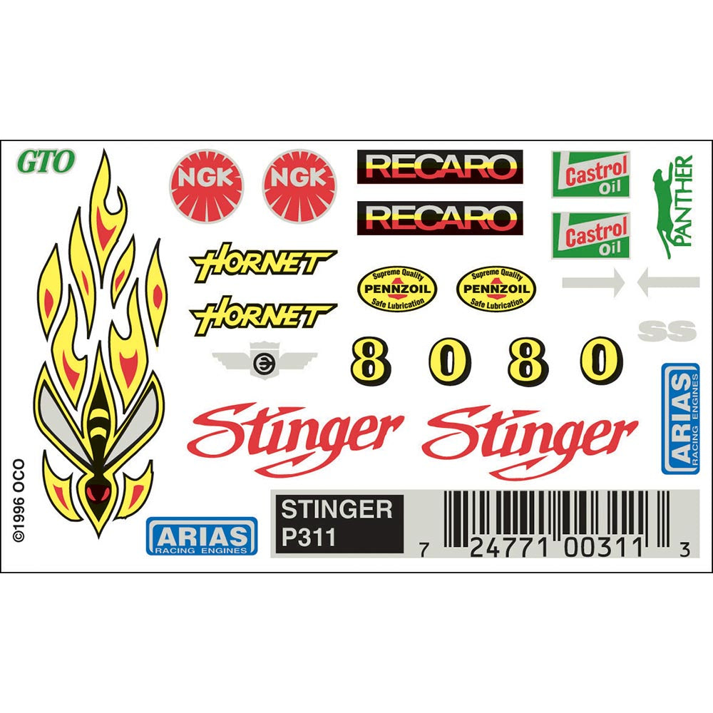 Pinecar Stinger Dry Transfer WP311