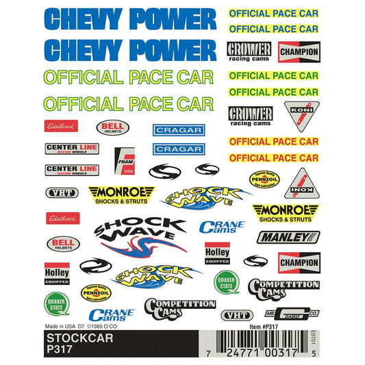 Pinecar Stockcar Dry Transfer WP317